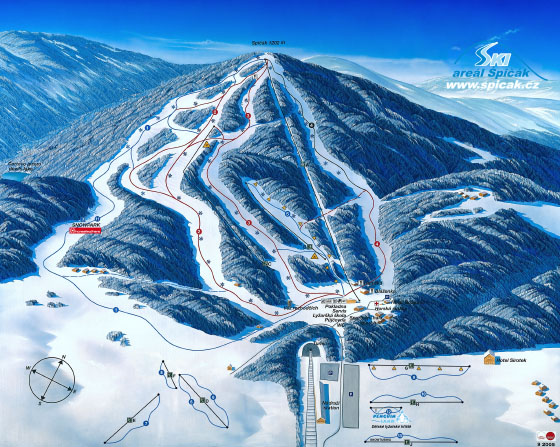 Skikarte Zelezna Ruda, Spicak