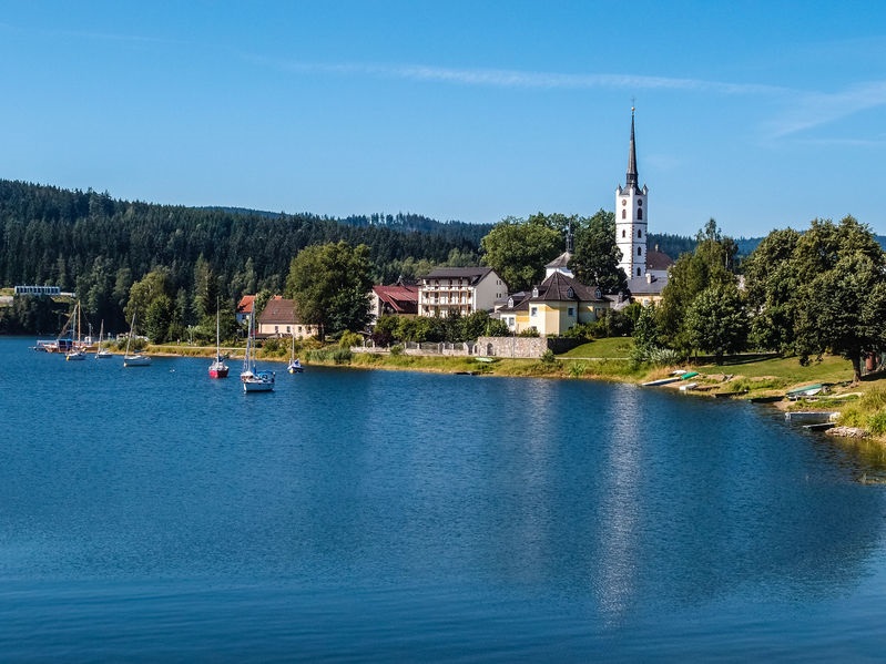 Frymburk am Ufer des Lipnosees